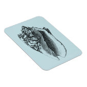 Aqua Conch Shell Magneet (Rechterzijde)