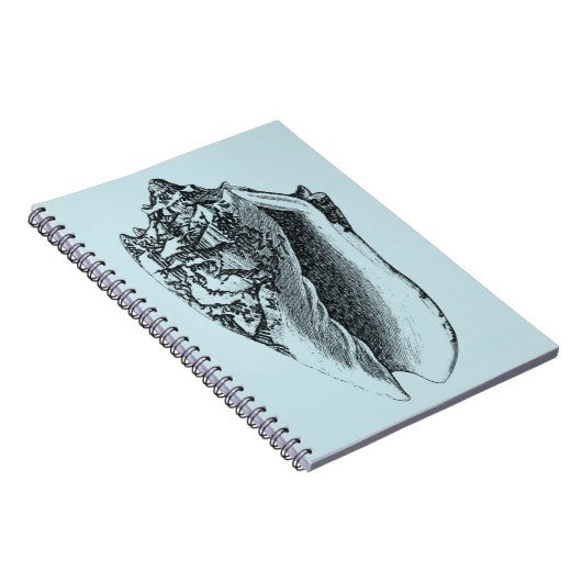 Aqua Conch Shell Notitieboek (Rechterzijde)