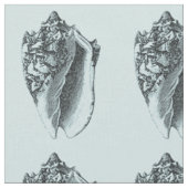Aqua Conch Shell Stof (Close Up)
