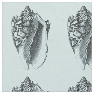 Aqua Conch Shell Stof