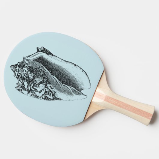 Aqua Conch Shell Tafeltennisbatje (Zijkant)
