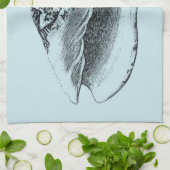 Aqua Conch Shell Theedoek (Gevouwen)