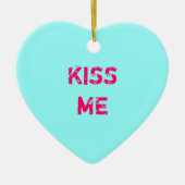 Aqua Conversation Heart Photo Ornament (Voorkant)