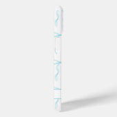 Aqua Coquette Boog Monogram Case-Mate iPhone Case (Achterkant / Rechts)