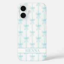 Aqua Coquette Booggestreepte Monogram