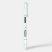 Aqua Coquette Boogjes Monogram Case-Mate iPhone Case (Achterkant / Rechts)
