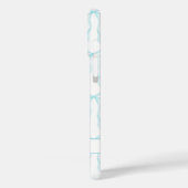 Aqua Coquette Boogjes Monogram Case-Mate iPhone Case (Achterkant / Links)