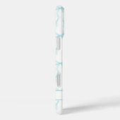 Aqua Coquette Boogjes Monogram Case-Mate iPhone Case (Achterkant / Rechts)