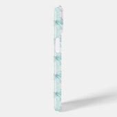 Aqua Coquette Strikken met Monogram Case-Mate iPhone Case (Achterkant / Rechts)