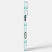 Aqua Coquette Strikken met Monogram Case-Mate iPhone Case (Achterkant / Rechts)