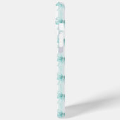 Aqua Coquette Strikken met Monogram Case-Mate iPhone Case (Achterkant / Links)