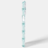 Aqua Coquette Strikken met Monogram Case-Mate iPhone Case (Achterkant / Rechts)