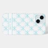 Aqua Coquette Watercolor Boogjes Case-Mate iPhone Case (Achterkant (horizontaal))