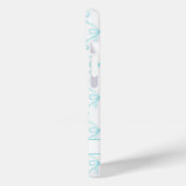 Aqua Coquette Watercolor Boogjes Case-Mate iPhone Case (Achterkant / Links)