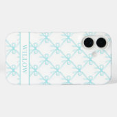 Aqua Coquette Watercolor Boogjes Case-Mate iPhone Case (Achterkant (horizontaal))