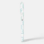 Aqua Coquette Watercolor Boogjes Case-Mate iPhone Case (Achterkant / Links)