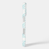 Aqua Coquette Watercolor Boogjes Case-Mate iPhone Case (Achterkant / Rechts)