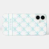 Aqua Coquette Watercolor Boogjes Case-Mate iPhone Case (Achterkant (horizontaal))