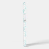 Aqua Coquette Watercolor Boogjes Case-Mate iPhone Case (Achterkant / Links)