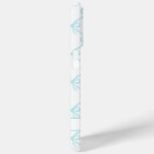 Aqua Coquette Watercolor Boogjes Case-Mate iPhone Case (Achterkant / Rechts)