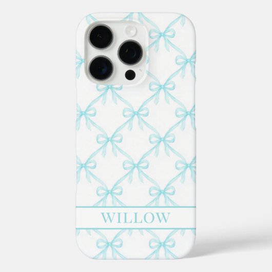 Aqua Coquette Watercolor Boogjes Case-Mate iPhone Case (Achterkant)