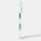 Aqua Coquette Watercolor Boogjes Case-Mate iPhone Case (Achterkant / Rechts)
