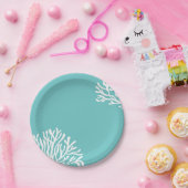 Aqua Coral Beach Papieren Bordje (Feest)