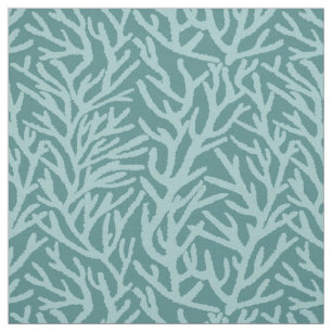 Aqua Coral Blauwgroen Oceaan Kust Stof
