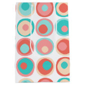 Aqua Coral Circles Medium Cadeauzakje (Achterkant)