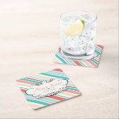 Aqua & Coral Kartonnen Onderzetters (Insitu)