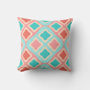 Aqua Coral Pattern Kussen