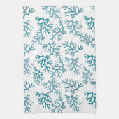 Aqua Coral Reef-patronen Theedoek (Verticaal)