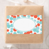 Aqua Coral Stippen Labels (Insitu)