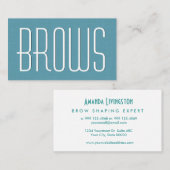 Aqua COSMETOLOGIST - BROWS Simple Style V63D Visitekaartje (Voorkant / Achterkant)