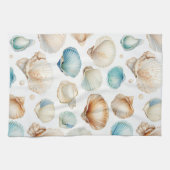 Aqua Cream Beach Shells Bruids douche Theedoek (Horizontaal)