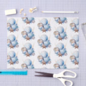 Aqua Cream Beach Shells Bruiloftsfeest Tissuepapier (Craft)
