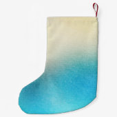 Aqua Cream Gold Sparkle Glam Unicorn Lights Kleine Kerstsok (Achterkant)