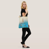 Aqua Cream Gold Sparkle Glam Unicorn Lights Tote Bag (Op model)