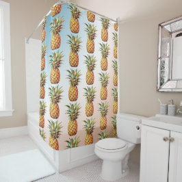 Aqua Cream Happy Tropical Pineapple Douchegordijn