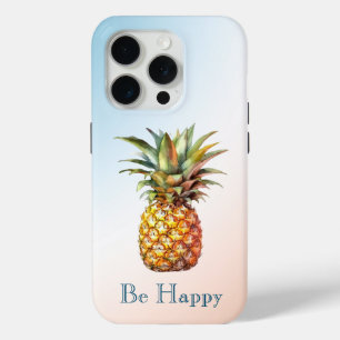 Aqua Cream Happy tropische ananas iPhone 15 Pro Case