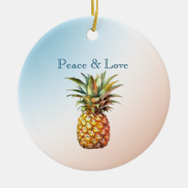Aqua Cream Happy tropische ananas Keramisch Ornament