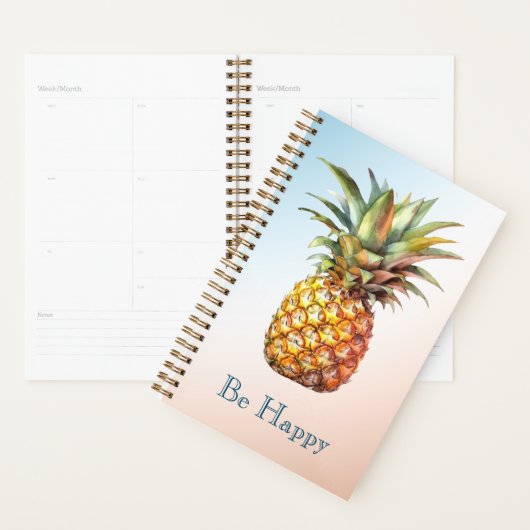 Aqua Cream Happy tropische ananas Planner (Display)