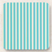 Aqua Cream Stripes Onderzetter (Voorkant)