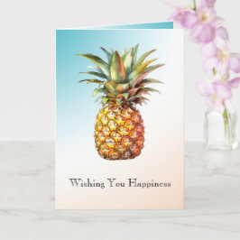 Aqua Crème Gelukkig Tropische Ananas Kaart