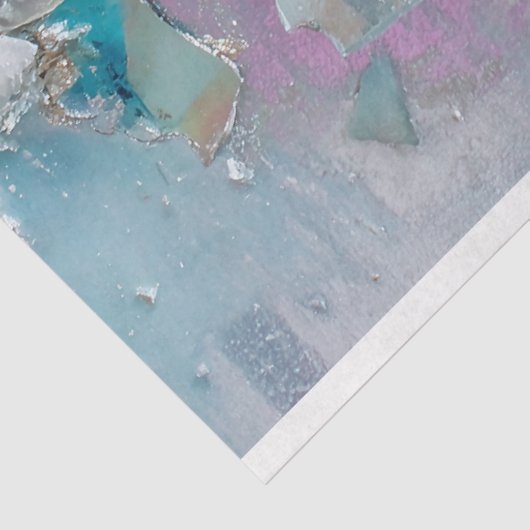 Aqua Crystal Dragon Scale Decoupage Paper Tissuepapier (Detail)