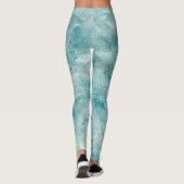 Aqua Crystal Geode Print. De schoonheid van de oce Leggings (Achterkant)