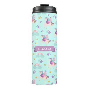 Aqua Cute Rainbow Unicorn Thermal Tumbler Thermosbeker