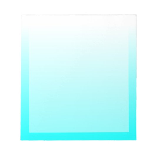 Aqua Cyan Ombre Notitieblok (Voorkant)