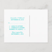 Aqua D20-Briefkaart voor desktoprespons Uitnodiging Briefkaart (Achterkant)
