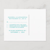 Aqua D20-desktop gamer RSVP-Briefkaart Uitnodiging Briefkaart (Achterkant)